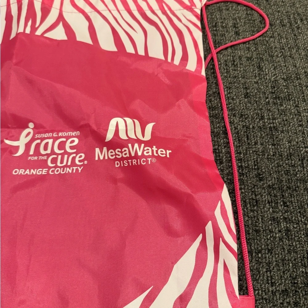 Pink Susan G. Komen Drawstring Bag